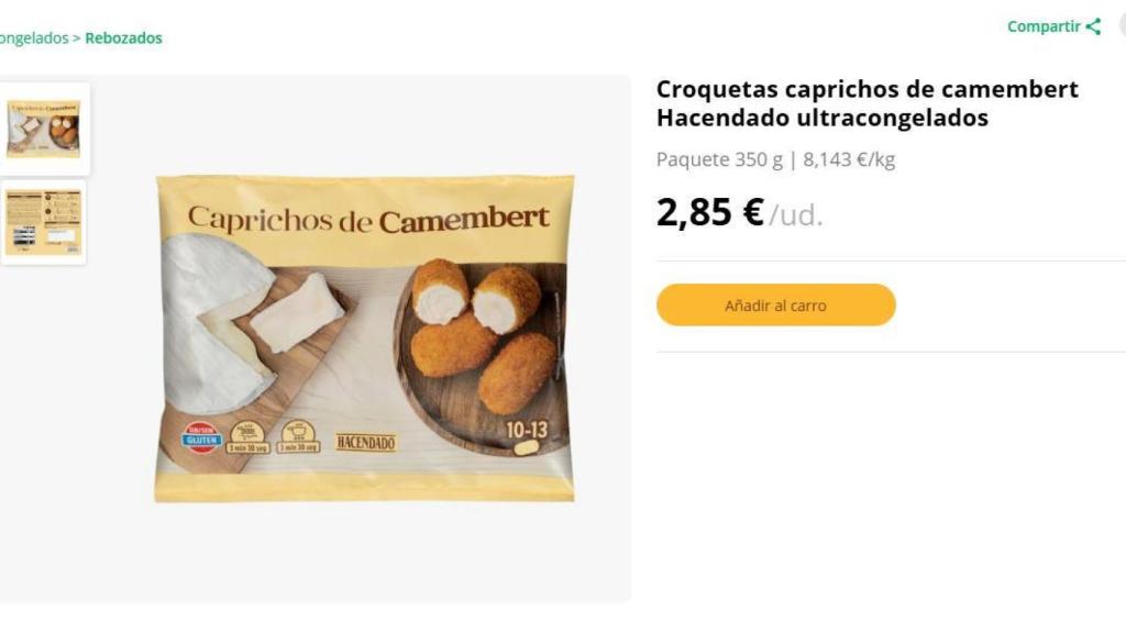 Croquetas caprichos de camembert.