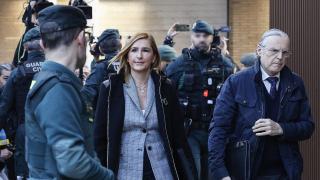 La exconsellera Salomé Pradas, en los juzgados de Catarroja. Rober Solsona / EP