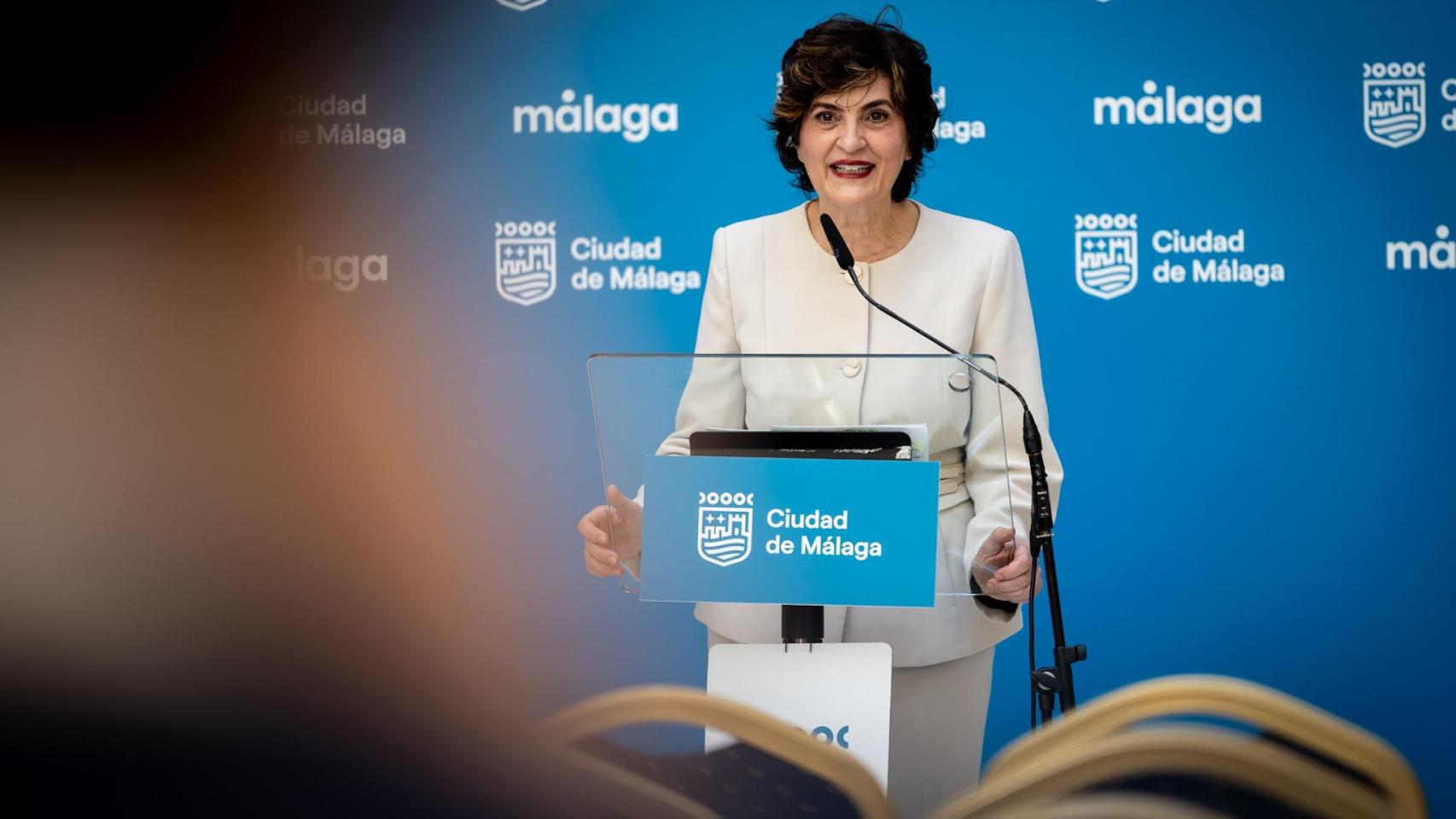 Trinidad Hernández, concejala de Movilidad, tras la Junta de Gobierno Local del Ayuntamiento de Málaga.