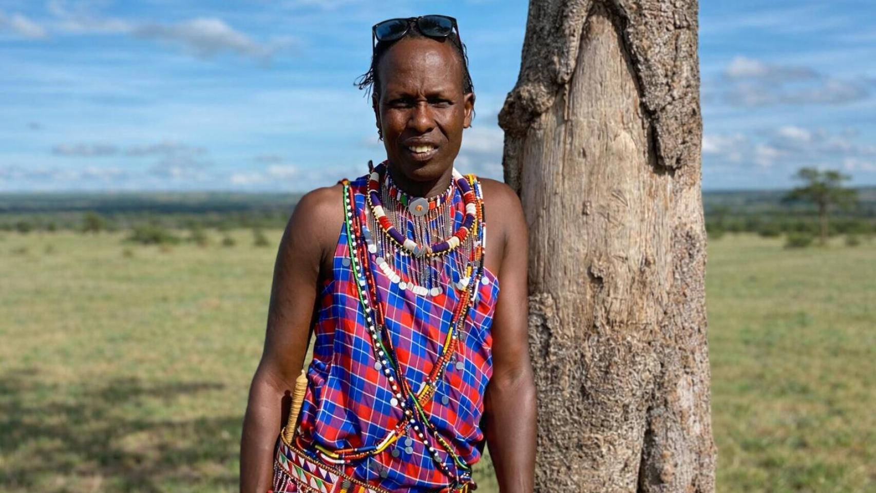 William Kikanae Ole Pere, líder de los masáis.