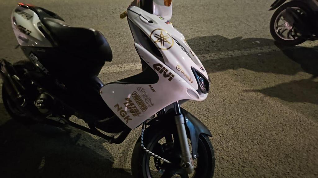 La Yamaha que conducía el repartidor el día de autor.