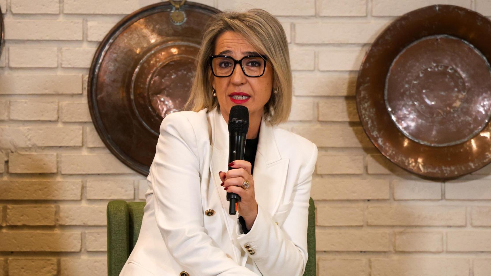 Inés Cañizares, este martes en un desayuno informativo en el restaurante Venta de Aires de Toledo.
