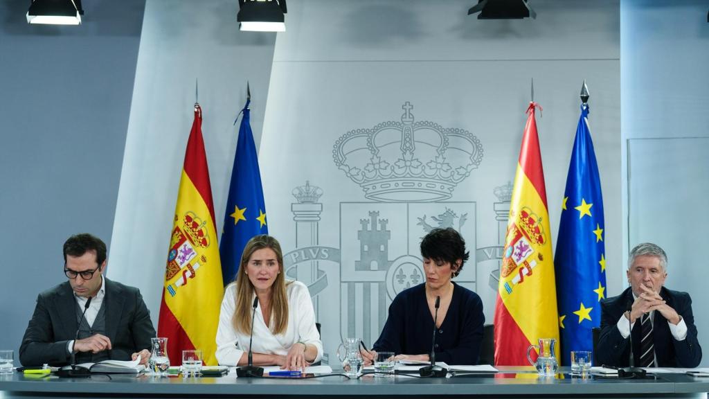 Rueda de prensa tras un Consejo de Ministers.