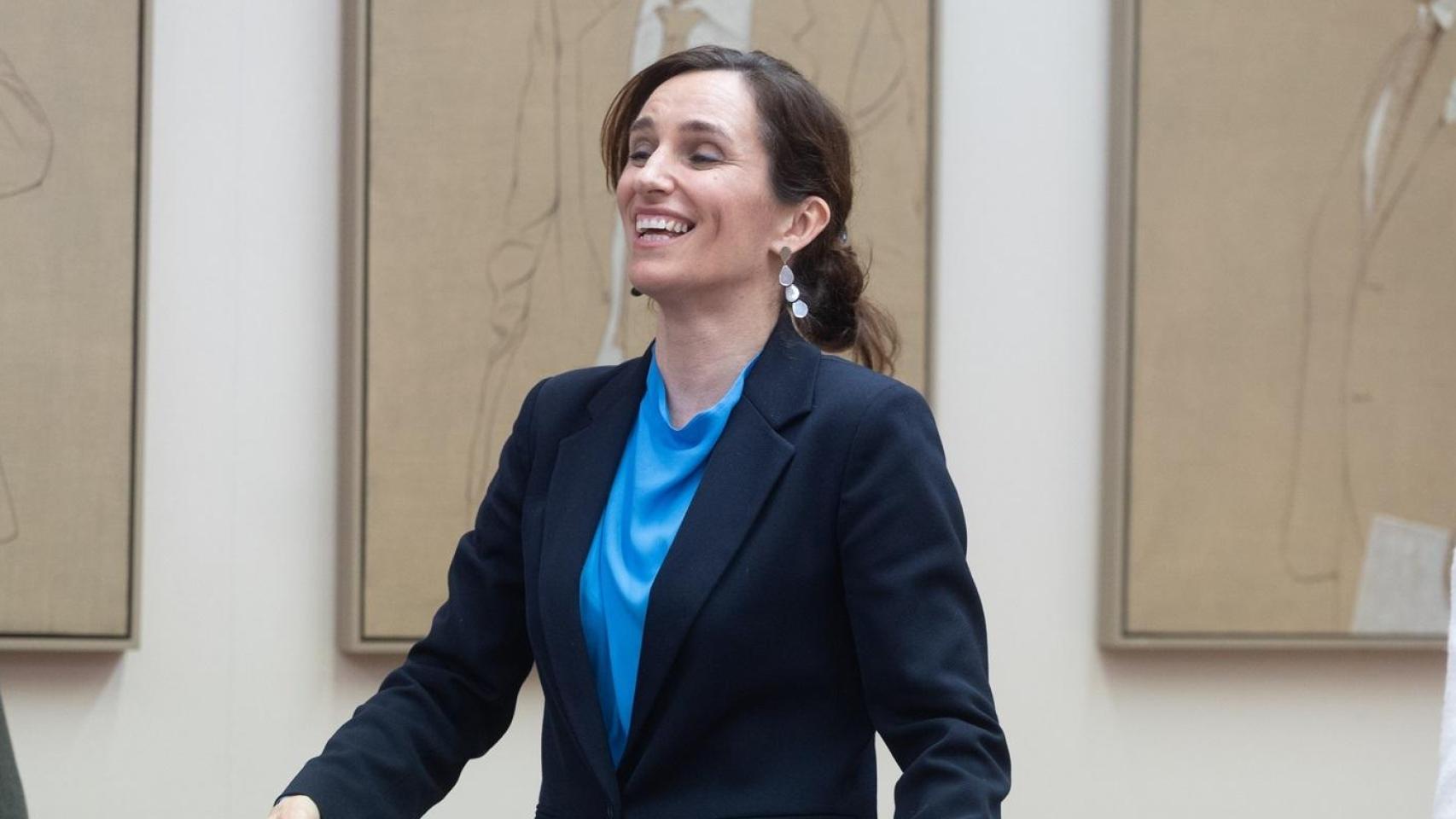 Mónica García, ministra de Sanidad, durante su comparecencia en el Congreso de los Diputados.