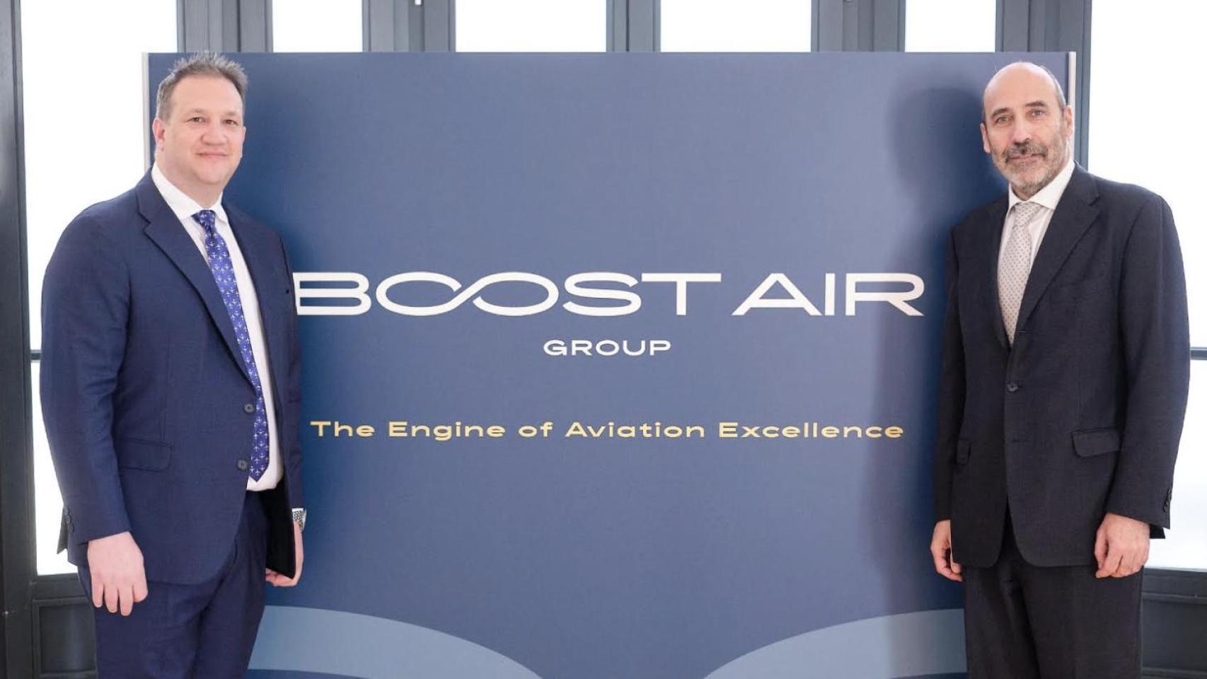 Fernando Morales, presidente del grupo Boost Air y Miguel Angel Morell, director general.