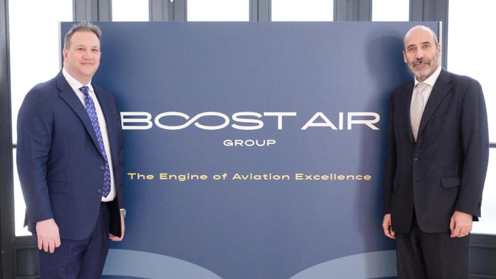 Fernando Morales, presidente del grupo Boost Air y Miguel Angel Morell, director general.