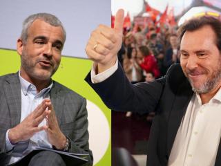 El presidente de AENA, Maurici Lucena, y el ministro de Transportes, Óscar Puente. Fotos: Europa Press