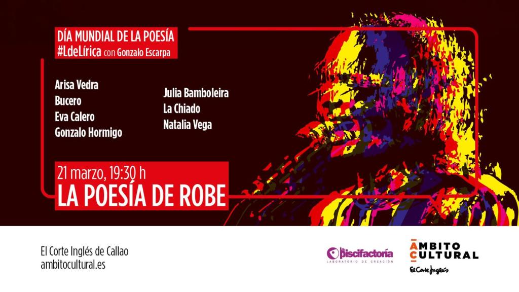 Promotional image to honor Rob Iniesta in #LdeLírica. Photo: Ámbito Cultural