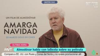 Pedro Almodóvar en una entrevista en 'Más vale tarde'