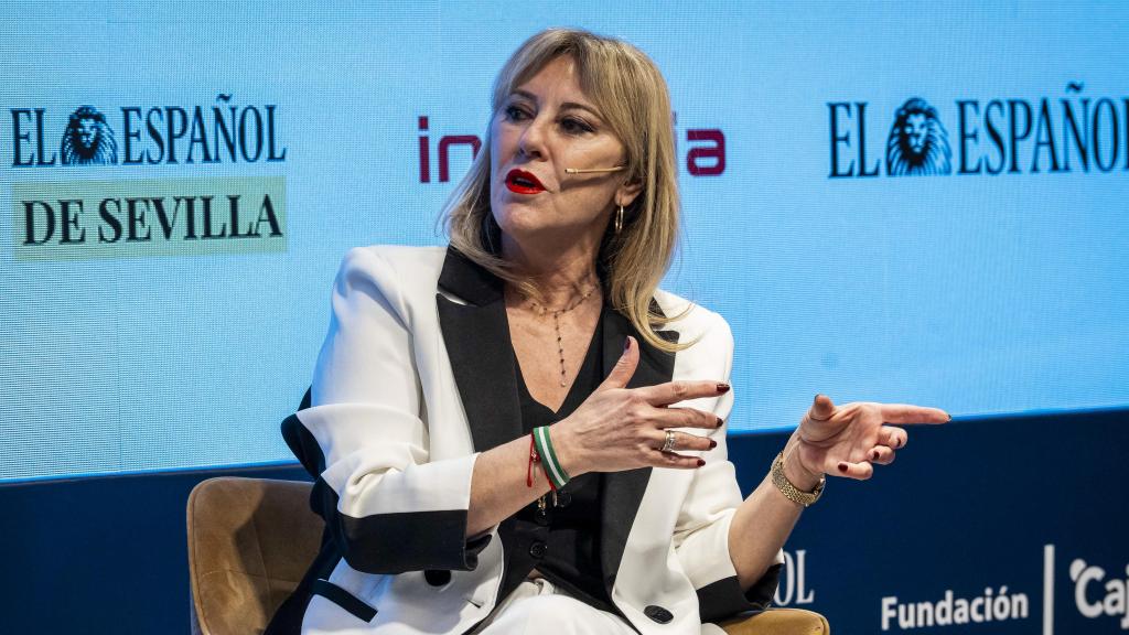 Carolina España en su intervención en el VI Foro Económico Español en Andalucía.