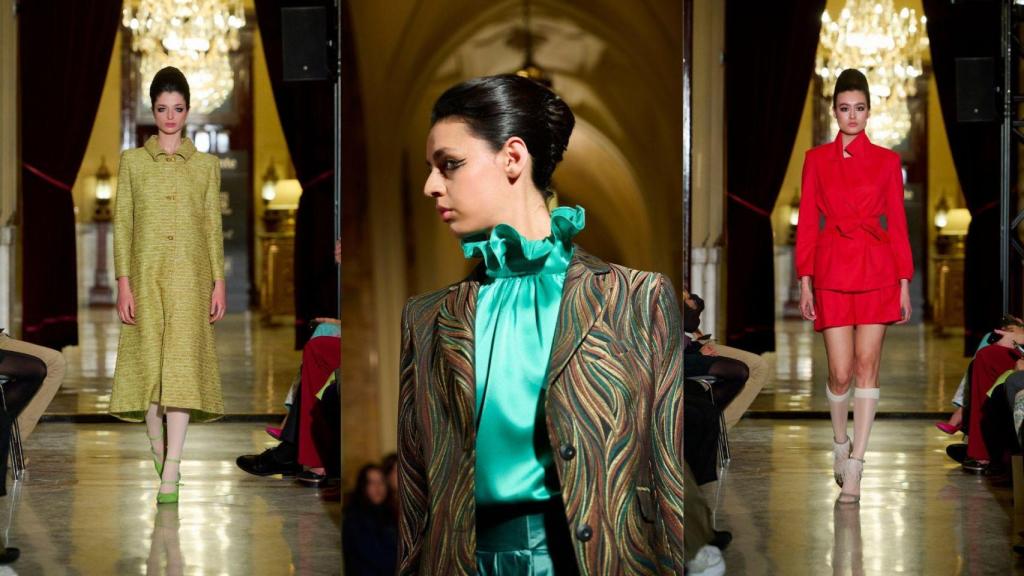 El look retro en la pasarela.