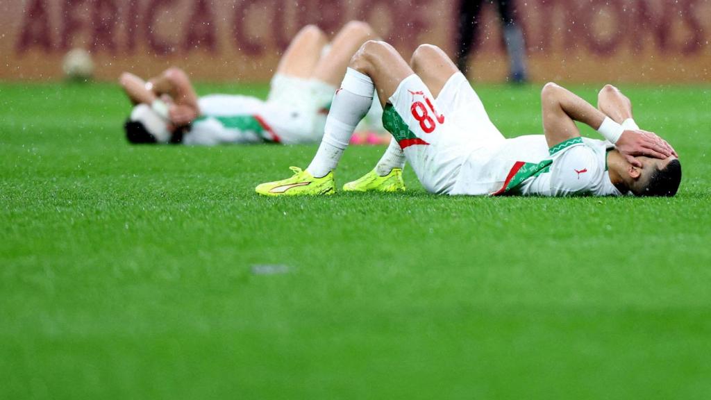 Los jugadores marroquíes, deprimidos tras perder la final de la Copa Africana
