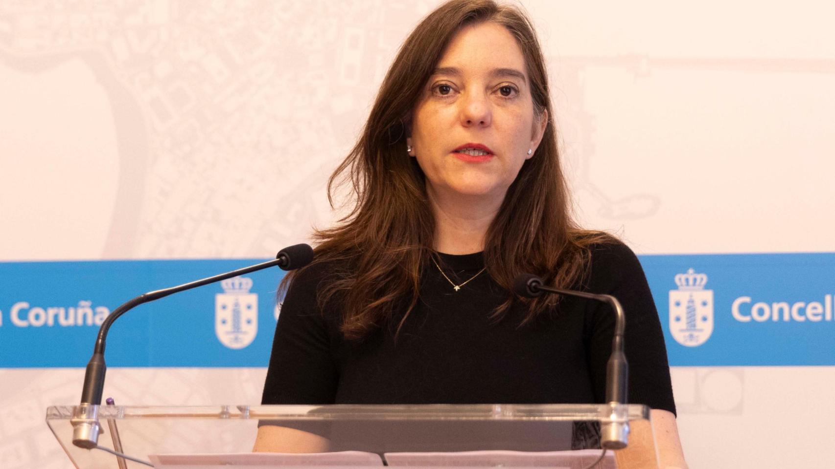 Inés Rey en la rueda de prensa de este miércoles