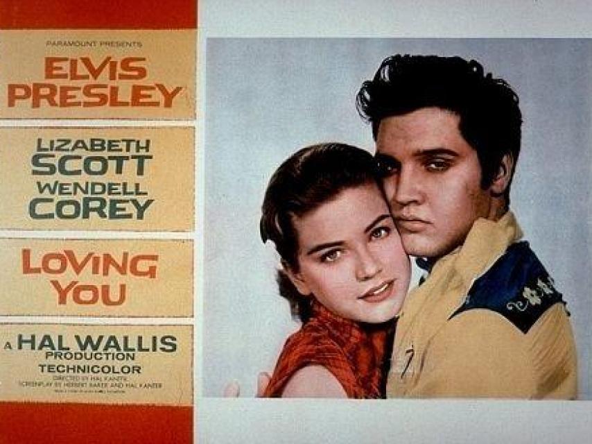 El poster de la película 'Loving You', 1957.