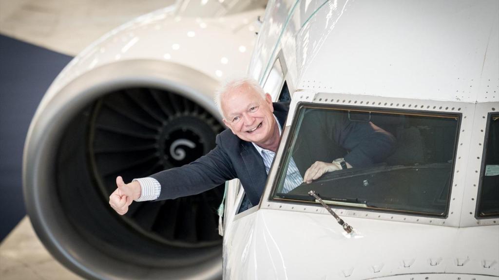 El CEO de Ryanair DAC, Eddie Wilson, durante la inauguración del nuevo hangar de mantenimiento de Ryanair, en la Zona industrial de Barajas, a 18 de marzo de 2026, en Madrid