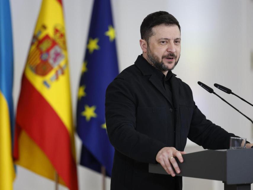Zelenski en el Palacio de la Moncloa.