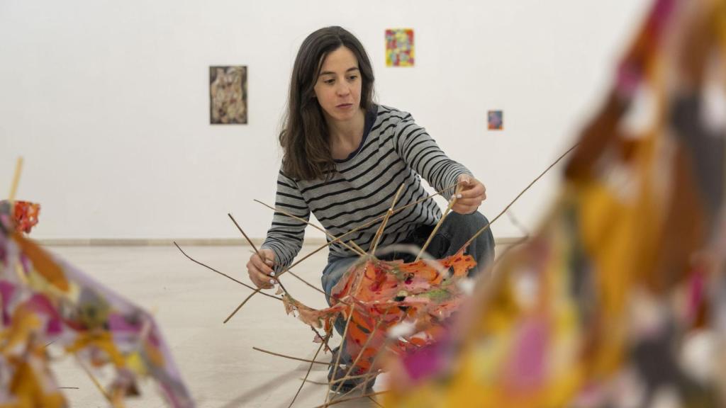 Esther Gatón in a moment of editing. Photo: Patio Herreriano Museum