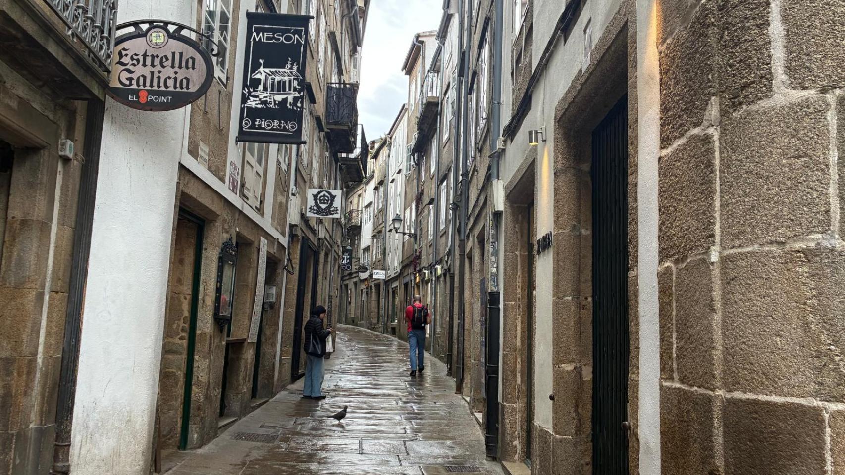 Rúa da Caldeirería en Santiago