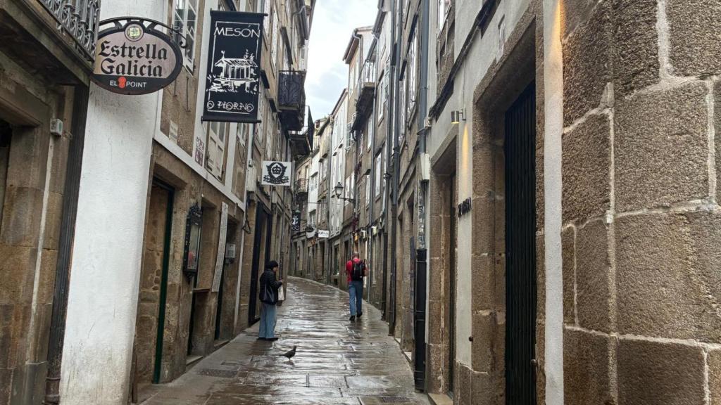 Rúa da Caldeirería en Santiago