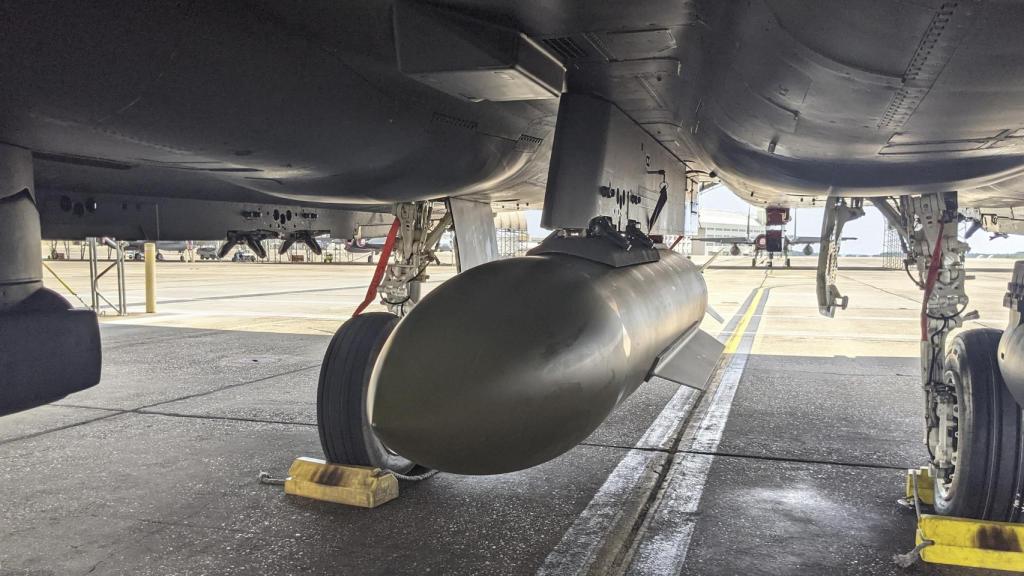 A GBU-72/B Advanced 5K Penetrator bomb at Eglin US Air Force Base