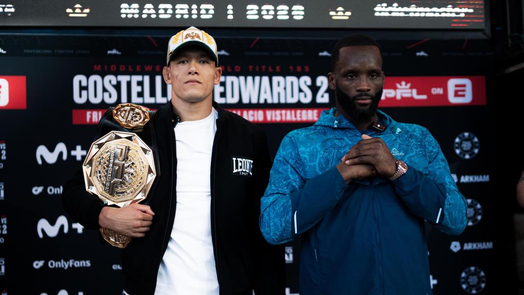 Costello van Steenis y Fabian Edwards, en su primer careo antes de PFL Madrid
