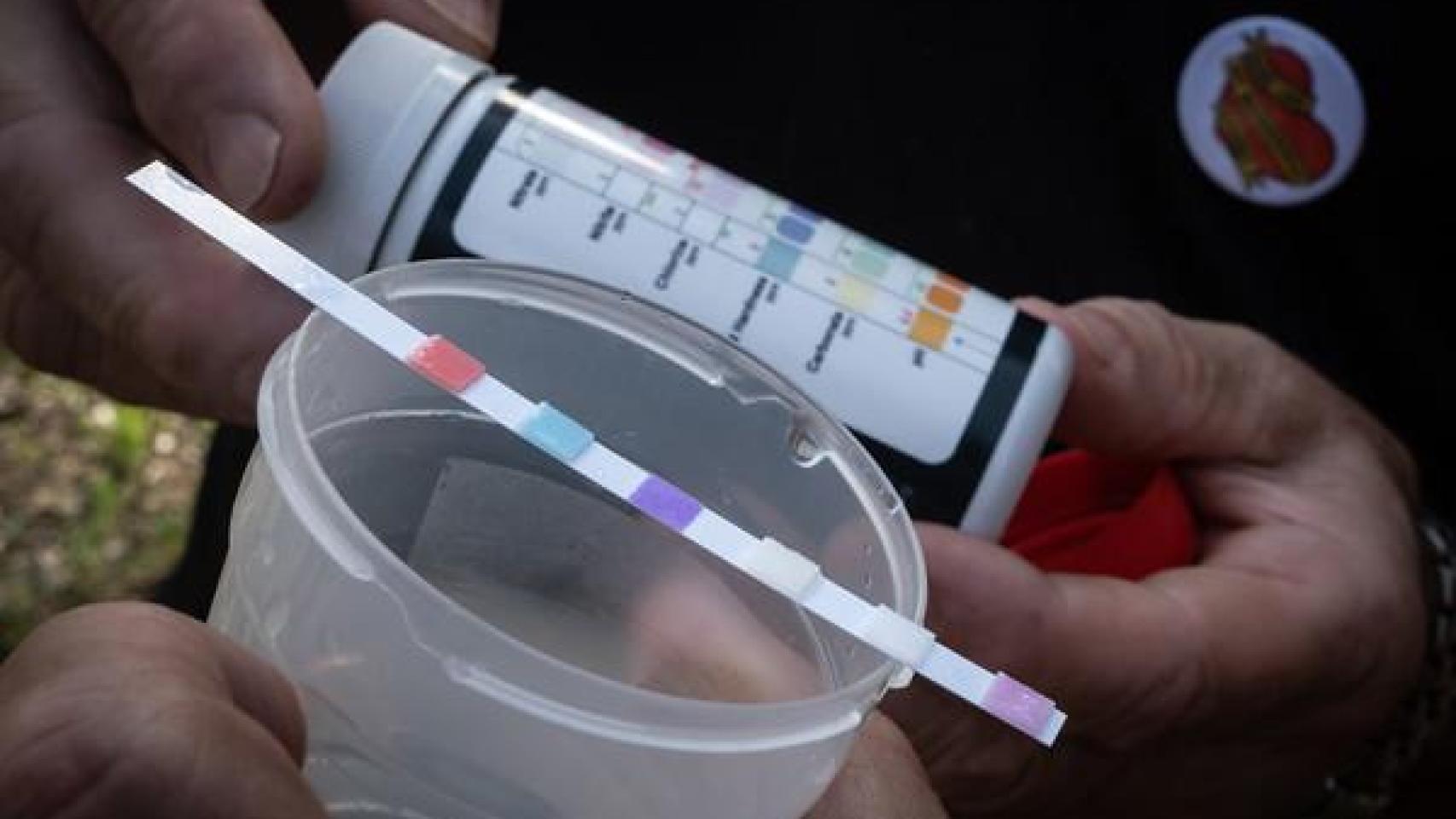 Análisis de nitratos en el agua.