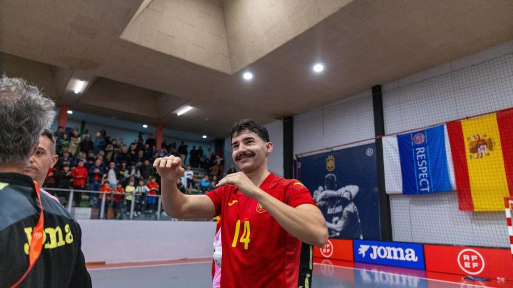 Jesús Gordillo en un partido de la Selección Española disputado en el pabellón Javier Lozano.