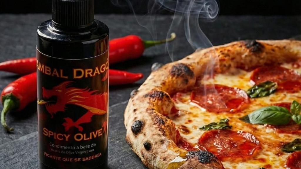 Spicy Olive, un aceite para añadir un punto picante a tu pizza.