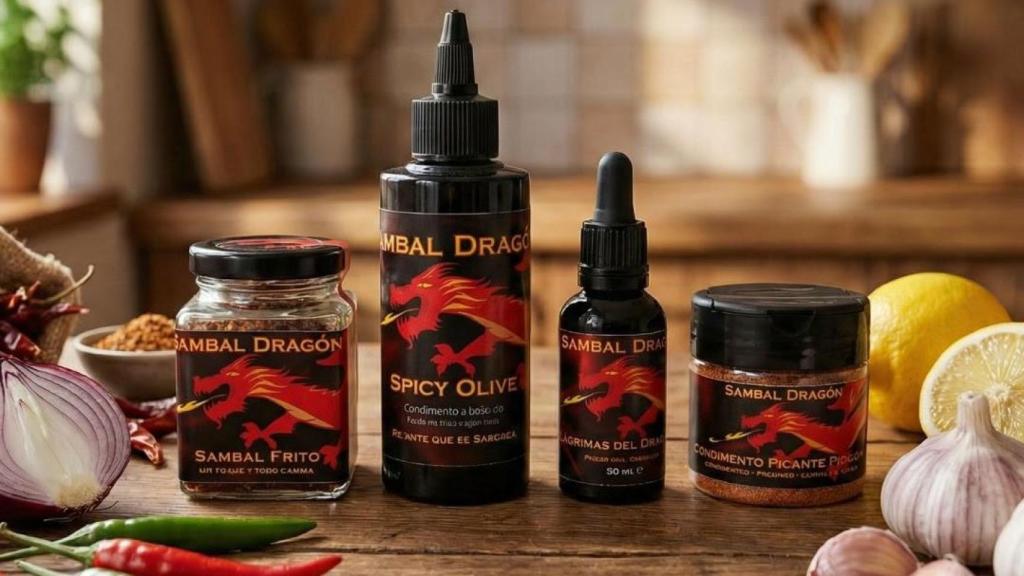 El catálogo de productos de Sambal Dragón.