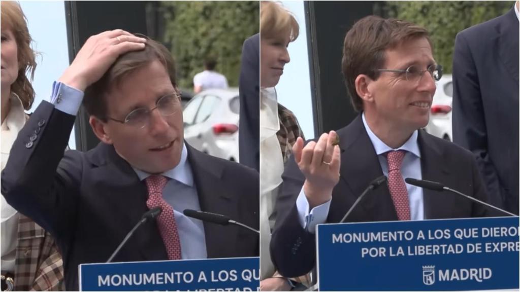 Almeida durante el cómico momento.