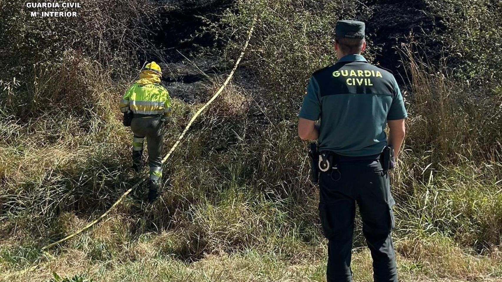 La Guardia Civil de Palencia ha procedido a la investigación de una persona como presunta autora de un delito de incendio forestal