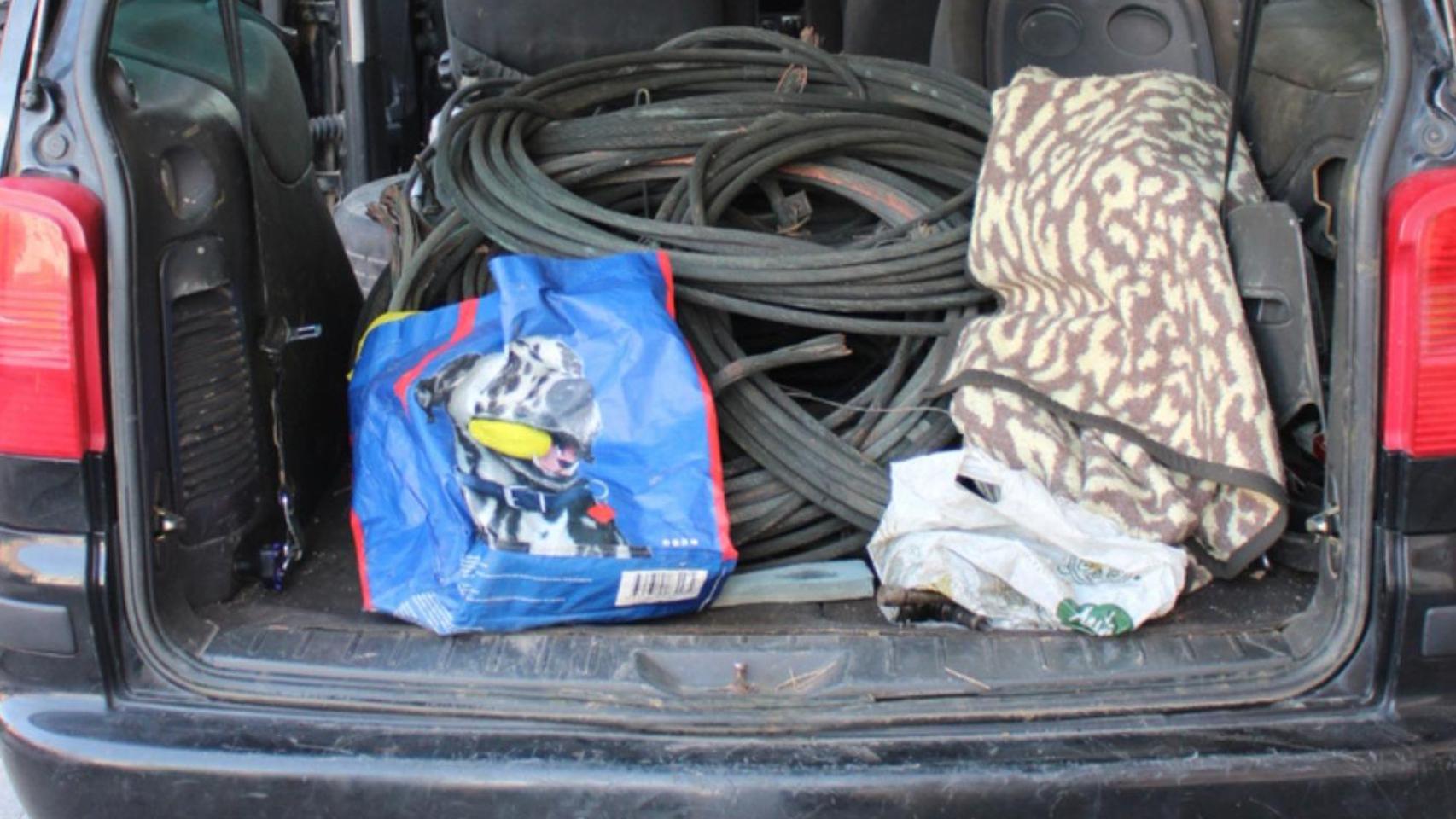 Material intervenido por la Guardia Civil.