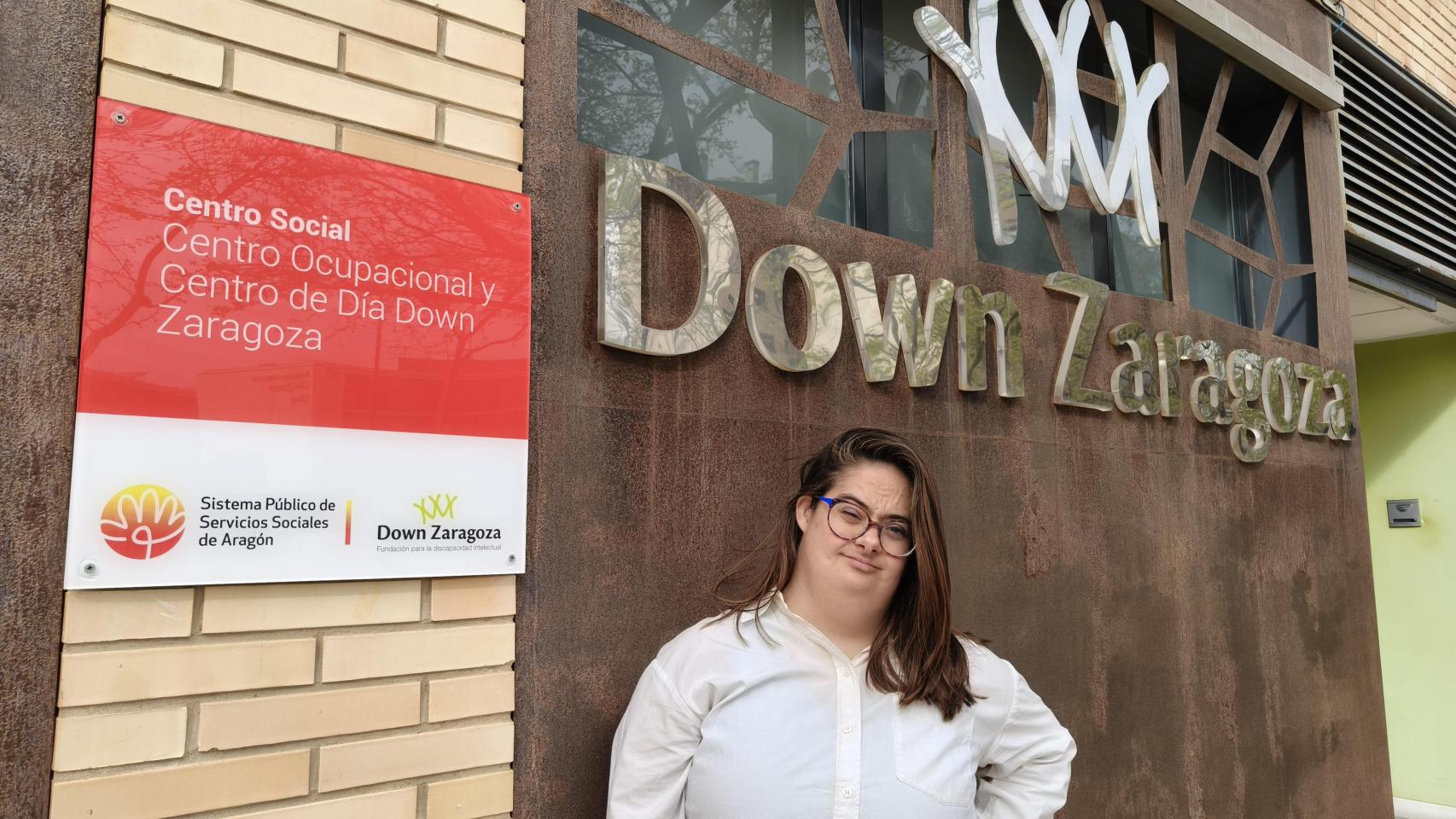 Natalia Suárez en el Centro Ocupacional I de Fundación Down.