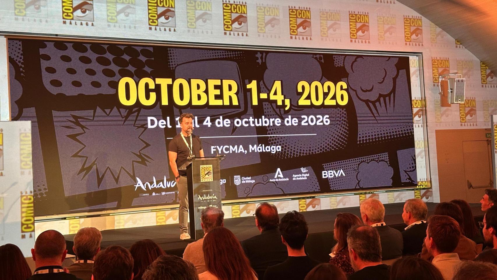 El director de la Comic con, Fernando Piquer, en la presentación de la segunda edición de Málaga.