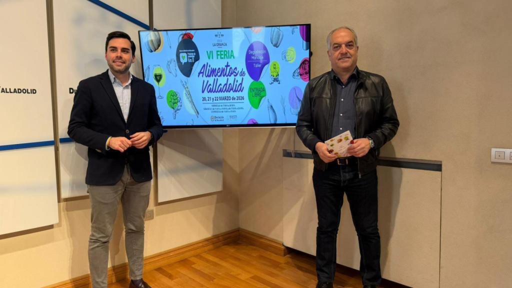 Roberto Migallón y Kiko Fuentes durante la presentación de la VI Feria de Alimentos de Valladolid
