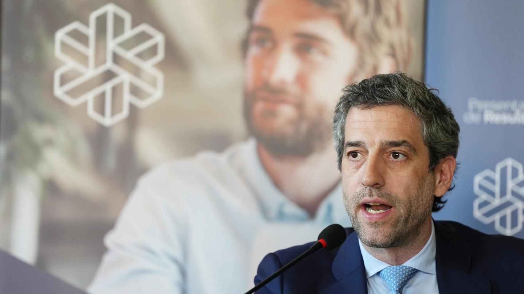 El presidente de Iberaval, César Pontvianne, en la presentación de los resultados de la sociedad de garantía en 2025.
