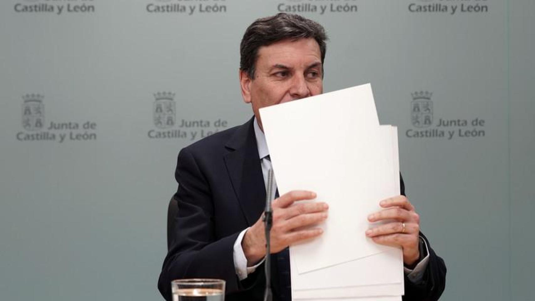 El portavoz de la Junta en funciones, Carlos Fernández Carriedo