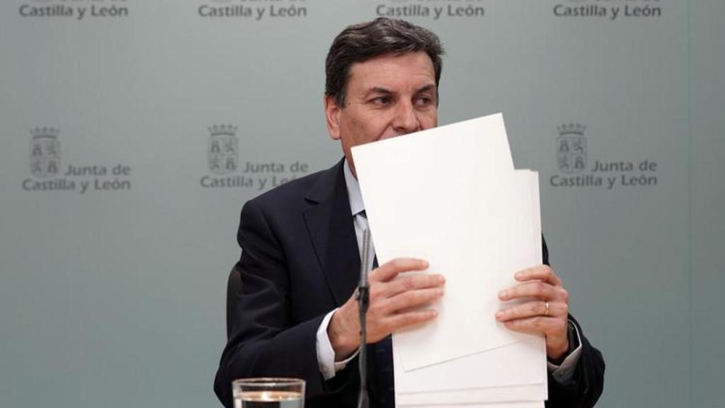 El portavoz de la Junta en funciones, Carlos Fernández Carriedo