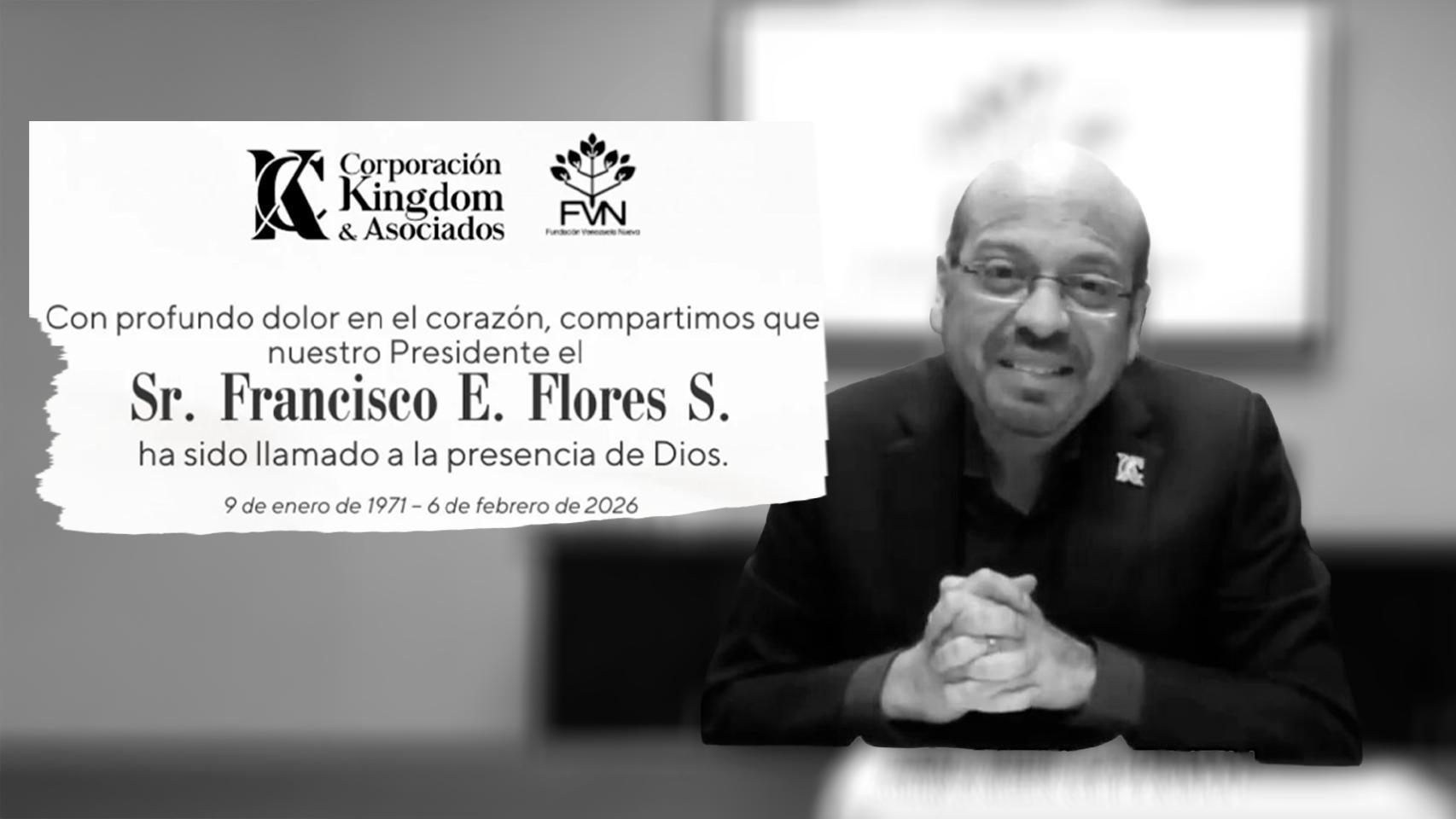 Anuncio de la muerte de Francisco Flores Suárez.