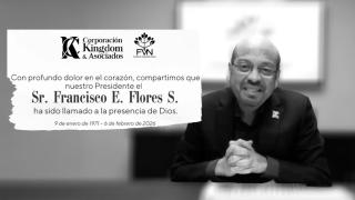Anuncio de la muerte de Francisco Flores Suárez.