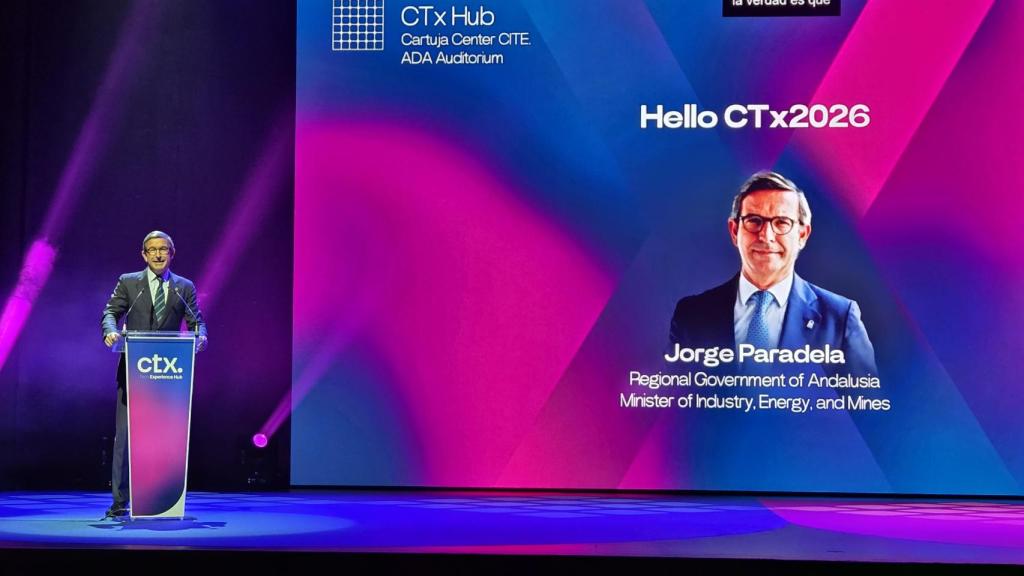 Jorge Peradela, consejero de Industria, Energía y Minas de la Junta de Andalucía y presidente de la Agencia Digital de Andalucía en la inauguración del evento este 19 de marzo en Sevilla Tech Park.
