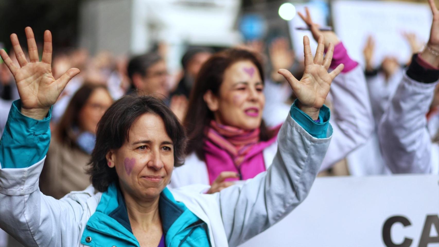 Imagen de archivo una manifestación por la atención primaria de calidad en Madrid.