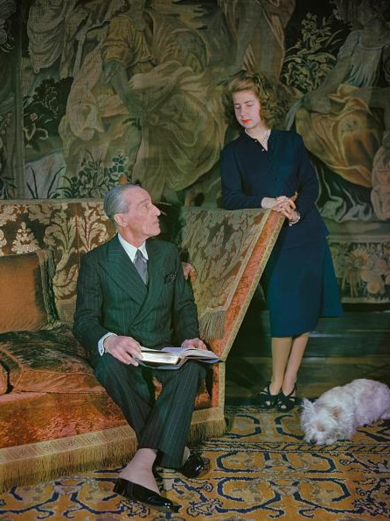 Jacobo Fitz-James Stuart y su hija Cayetana en Londres.