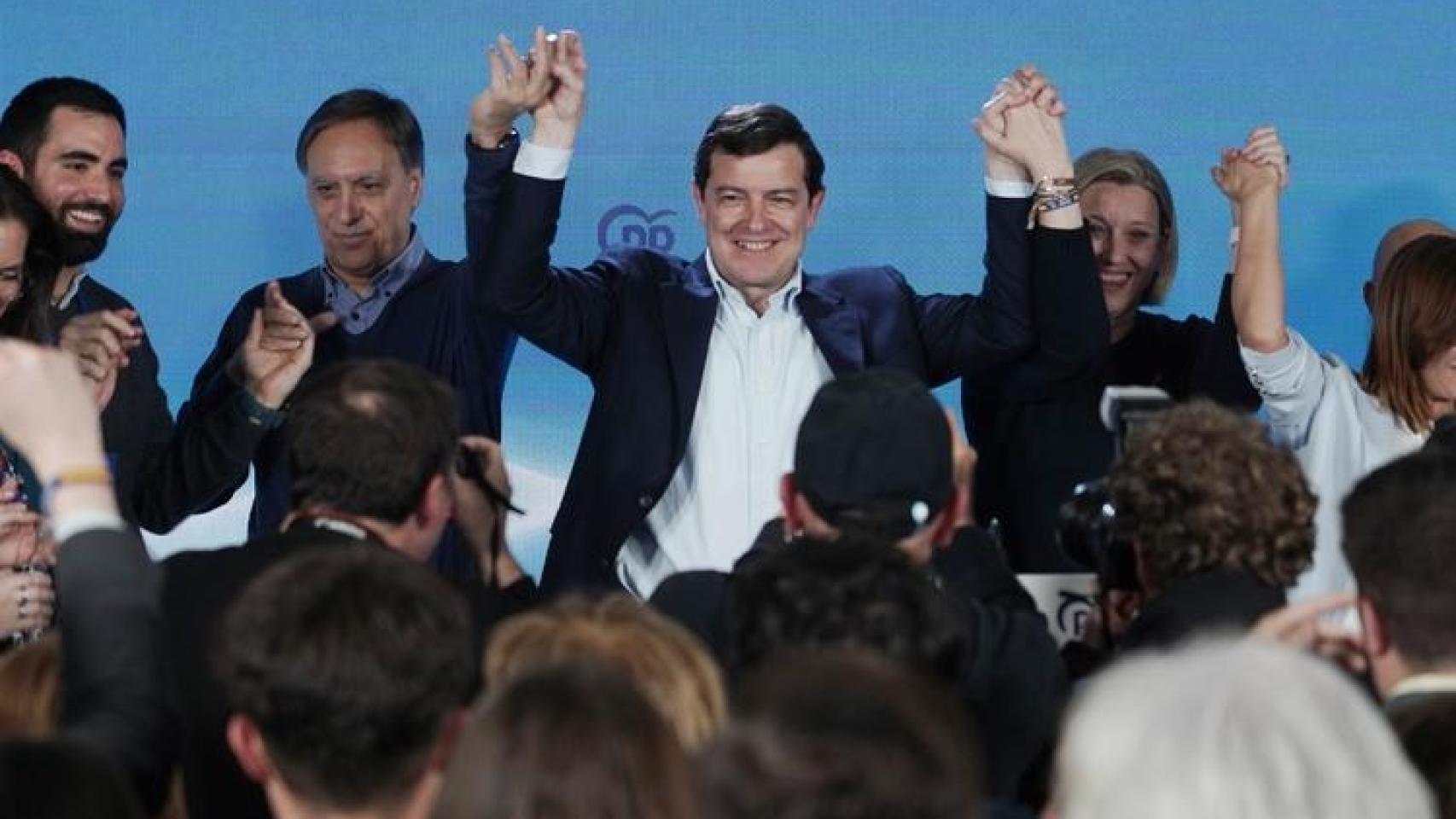 Alfonso Fernández Mañueco tras ganar las elecciones el pasado domingo