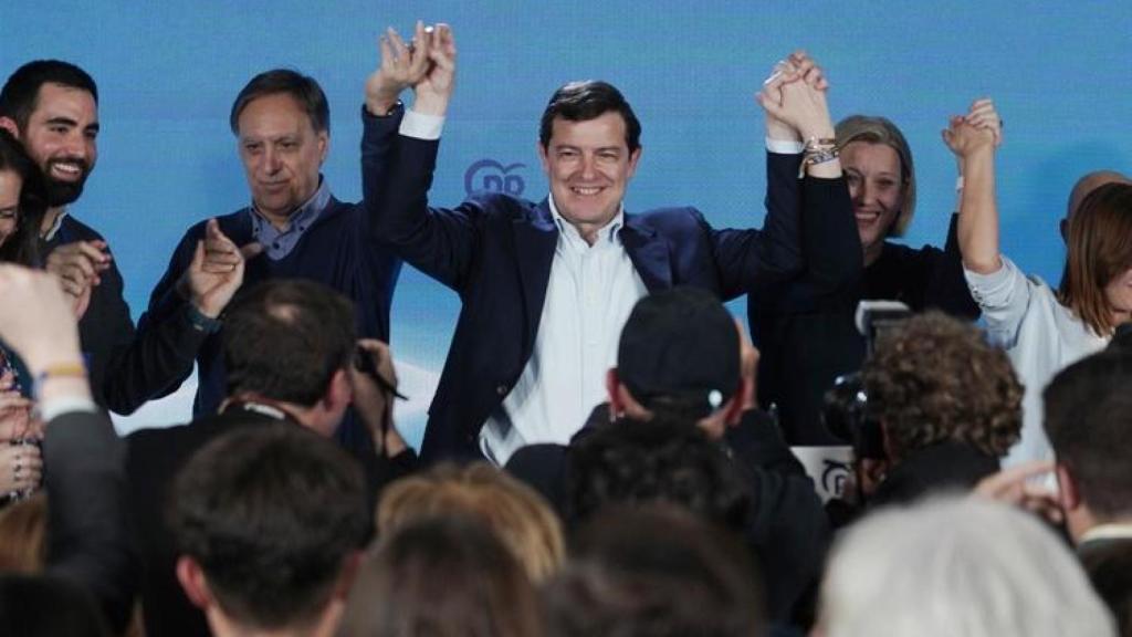 Alfonso Fernández Mañueco tras ganar las elecciones el pasado domingo