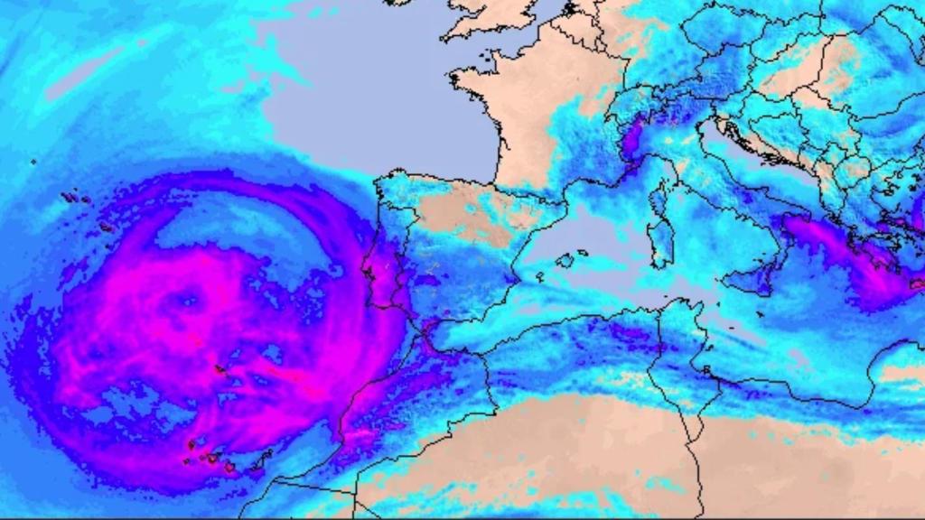 Imagen de la precipitación acumulada que se espera para este domingo 22 de marzo.