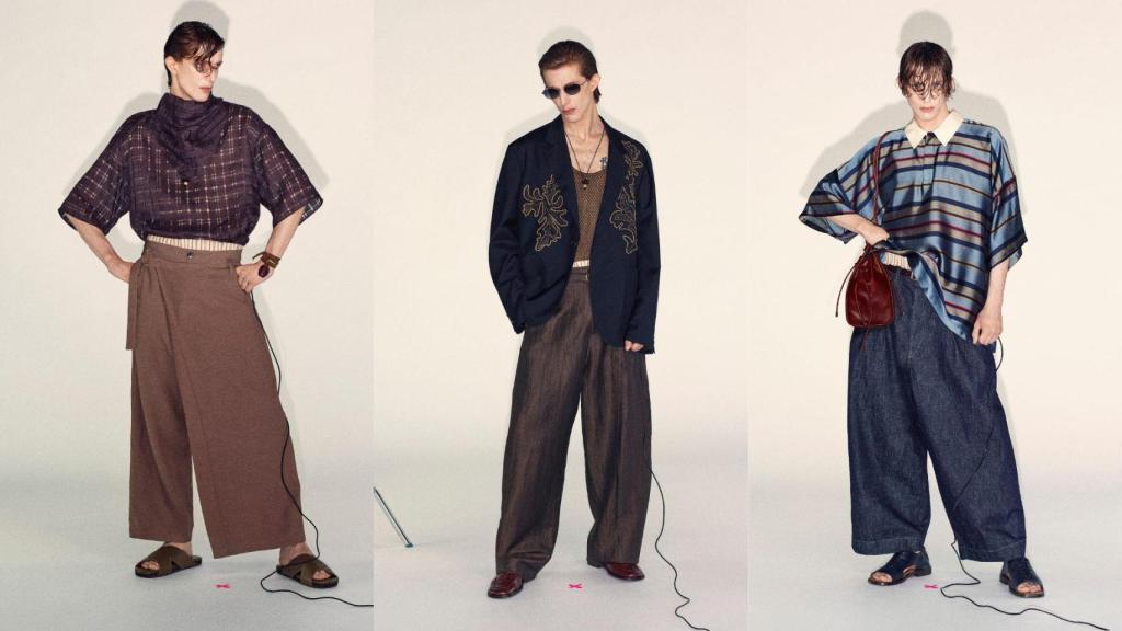 La silueta masculina se libera entre capas y movimiento.
