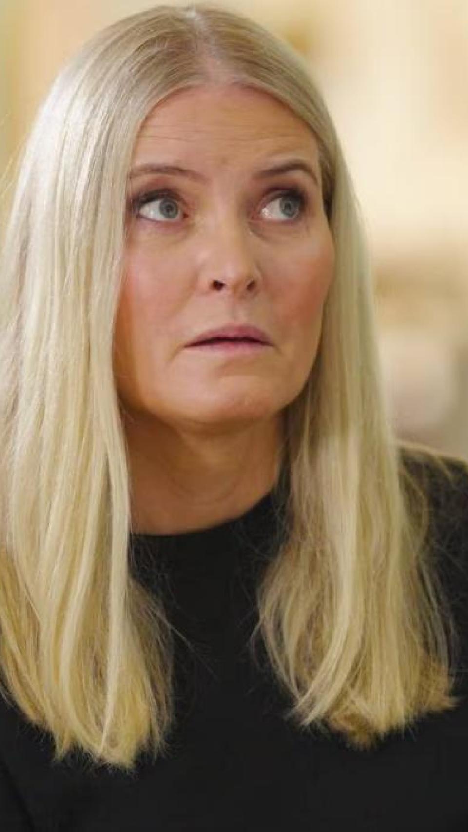 Mette-Marit, durante la entrevista a la televisión pública NRK.