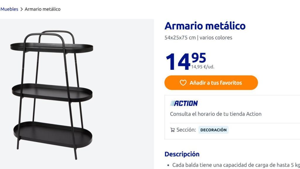 Armario metálico.