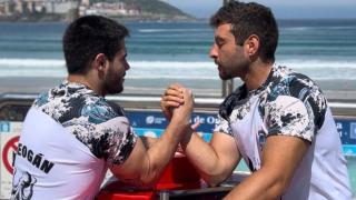 Imagen de una competición en la playa de Orzán, en A Coruña.